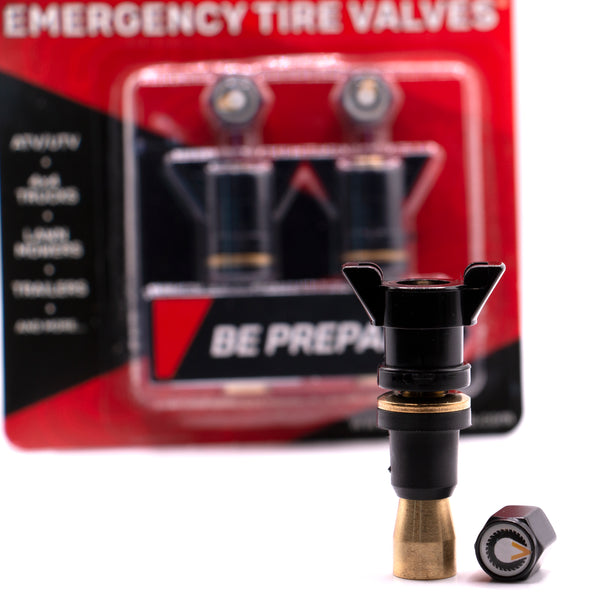 Colby Valve Emergency Tire Valves 2-Pack - Red (CV-EV20) - Brand New, Made In USA