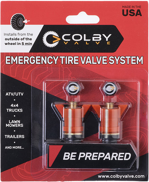 emergency colby tire valves orange 